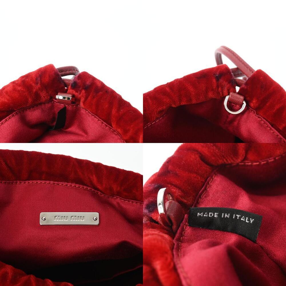 Miu Miu Starlight Satin Pouch Red Accessory - Picture 11 of 12